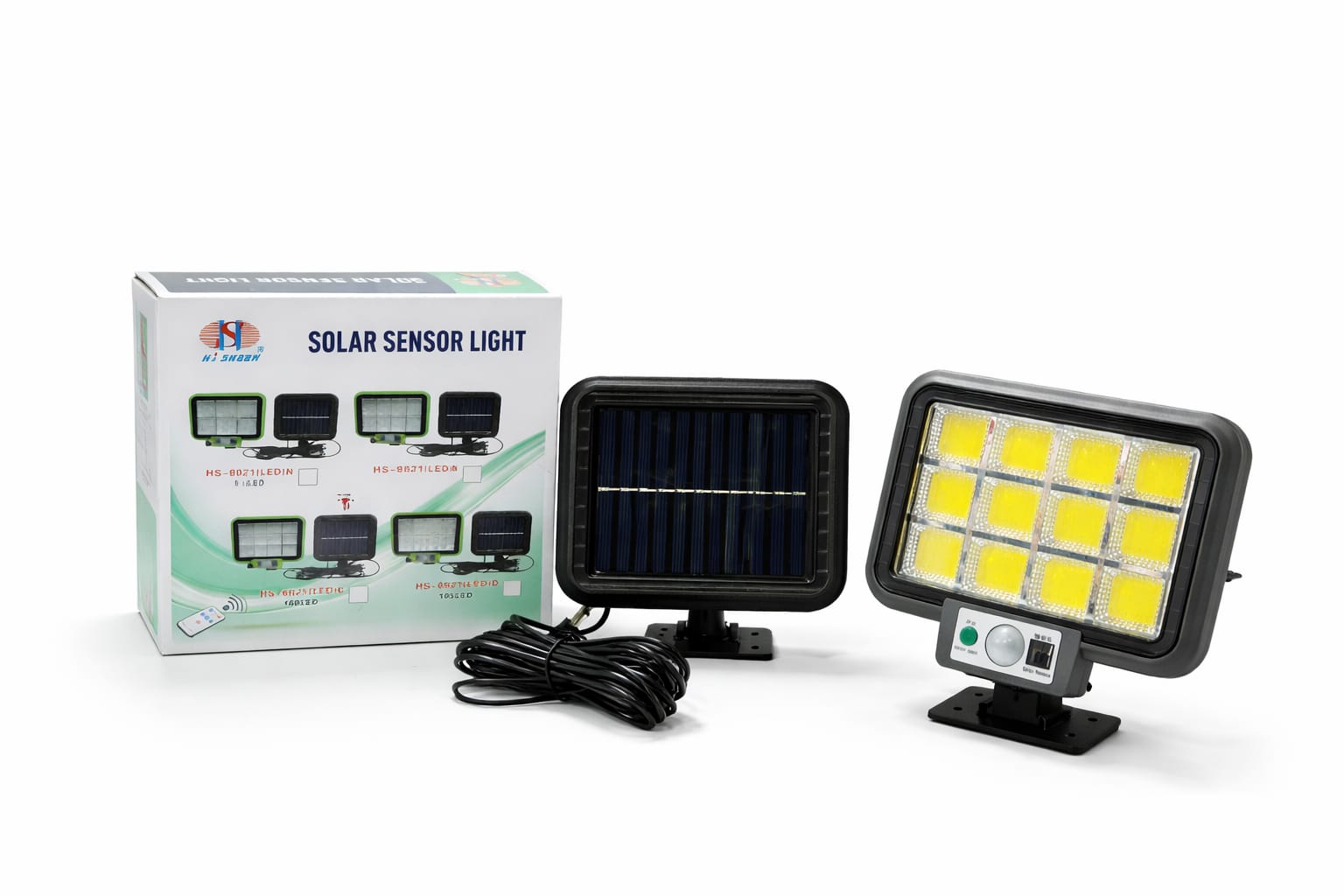 Solar-LED-Sensorleuchte mit externem Solarpanel